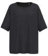 SP304 Spasso Ladies Oversized Slub T-Shirt Black colour image